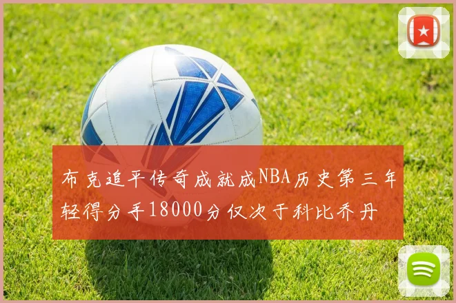 布克追平传奇成就成NBA历史第三年轻得分手18000分仅次于科比乔丹